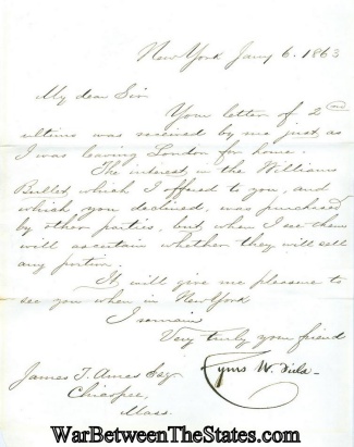 Autograph, Cyrus W. Field