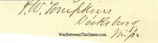 Autograph, Patrick W. Tompkins