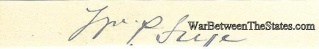 Autograph, William P. Frye
