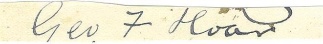 Autograph, George F. Hoar