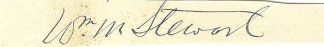 Autograph, William M. Stewart
