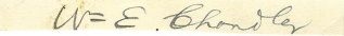 Autograph, William E. Chandler