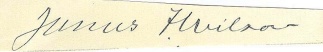 Autograph, James F. Wilson