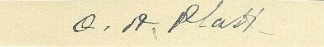 Autograph, Orville H. Platt