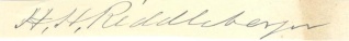 Autograph, Harrison H. Riddleberger