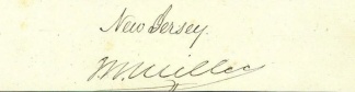 Autograph, Jacob W. Miller