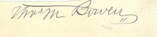 Autograph, General Thomas M. Bowen