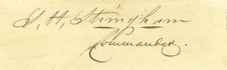 Autograph, Admiral Silas H. Stringham, U.s. Navy