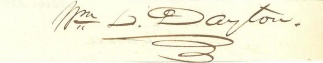 Autograph, William L. Dayton