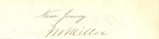 Autograph, Jacob W. Miller