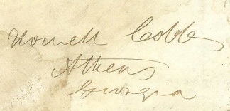 Autograph, General Howell Cobb