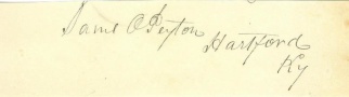 Autograph, Samuel O. Peyton