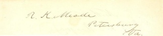 Autograph, Richard K. Meade