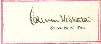 Autograph, Edwin M. Stanton