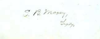 Autograph, General Samuel Bell Maxey