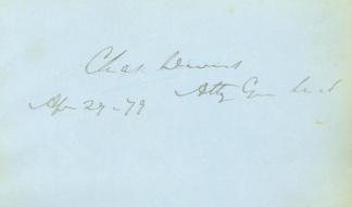 Autograph, General Charles Devens
