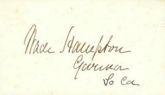 Autograph, General Wade Hampton