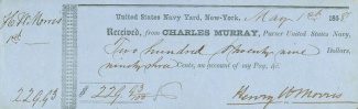 Autograph, Commodore Henry W. Morris, U.s. Navy