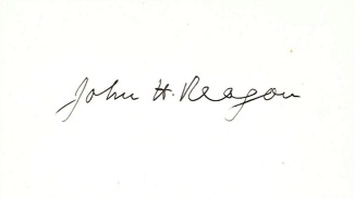 Autograph, John H. Reagan