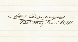 Autograph, General William S. Rosecrans