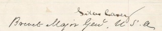 Autograph, General Silas Casey
