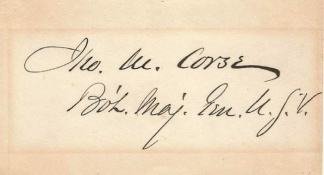 Autograph, General John M. Corse