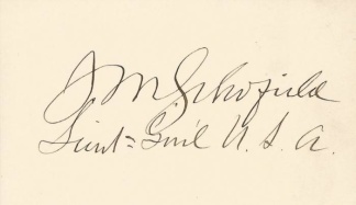 Autograph, General John M. Schofield