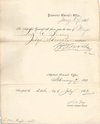 Autograph, General James B. Fry