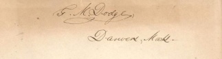 Autograph, General Grenville M. Dodge