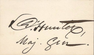Autograph, General David Hunter