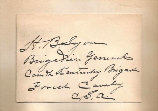 Autograph, General Hylan B. Lyon