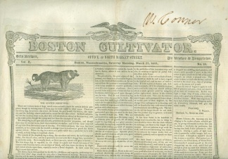 Group Lot Of 5 Boston Cultivator Newspapers, 1848-1849
