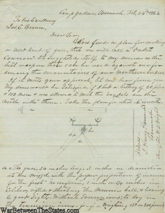 1862 Letter To Joseph E. Brown, Governor Of Georgia