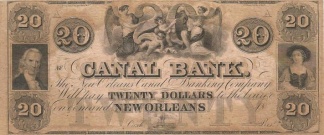 The New Orleans Canal Banking Company $20 Note