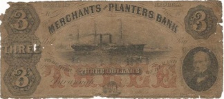 Merchants And Planters Bank, Georgia $3 Note