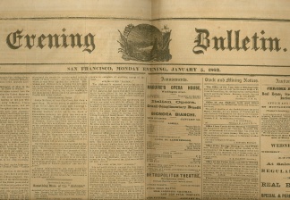 Evening Bulletin, San Francisco, January 5, 1863