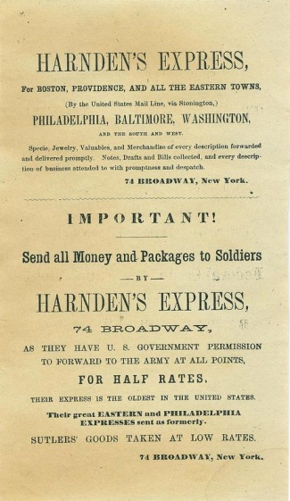 Harnden's Express Advertising Imprint
