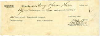 1831 Mississippi Tax Receipt