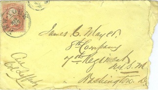 Cover Addressed To Soldier In The 7th N.y.s.m.