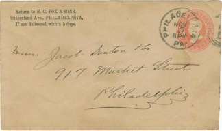 Business Envelope With Philadelphia Postmark