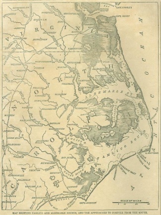 Map Of Pamlico And Albemarle Sounds
