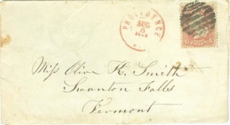 1863-1864 Turned Cover, Rhode Island & Vermont