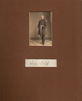 Autograph & Cdv, General John A. Dix Matted Display