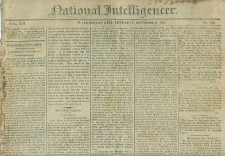 National Intelligencer, Washington City, October 21, 1813