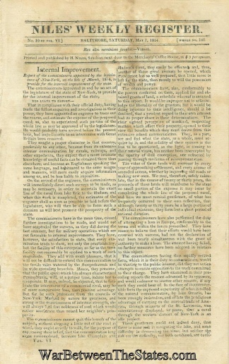 Niles Weekly Register, Baltimore, May 7, 1814