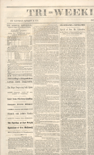 Tri Weekly Missouri Republican, April 21, 1862