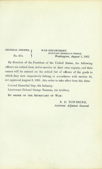 President Lincoln Directs Retirement Of Union Officers